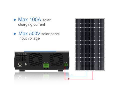 Arus pengisian tenaga surya maksimum 100A dan tegangan input panel surya 500V meningkatkan kekurangan produk serupa saat ini di pasaran.