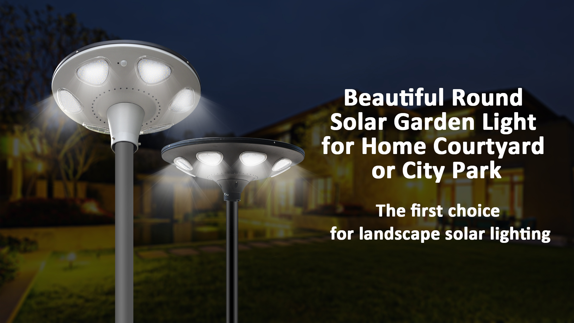 Lampu Taman tenaga surya bulat yang indah untuk halaman rumah atau taman kota