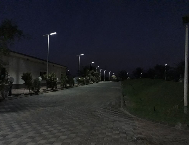 solar street light integrated
