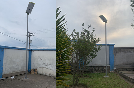 Proyek penerangan jalan surya pabrik Ekuador