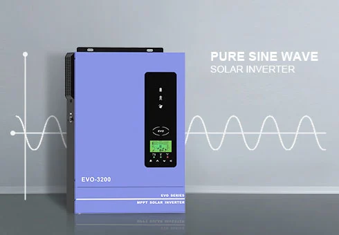 Pengontrol MPPT 80A bawaan, inverter surya gelombang sinus murni, faktor daya output 1.