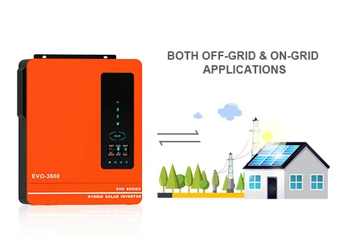 Kompatibel untuk aplikasi off-grid dan on-grid, dapat memberikan surplus tenaga surya ke dalam grid.