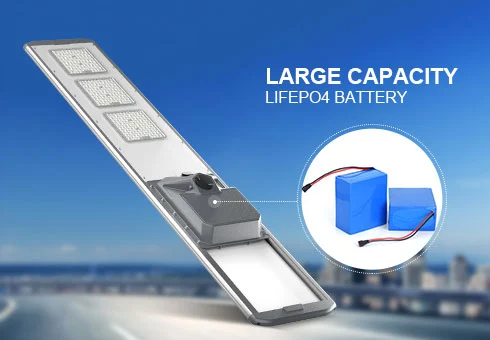 Baterai litium lifePo4 berkapasitas besar bawaan mendukung 4-5 malam pencahayaan setelah pengisian daya penuh. Waktu pencahayaan lebih panjang dengan kepadatan tinggi, kapasitas besar, masa pakai lebih lama, lebih stabil.