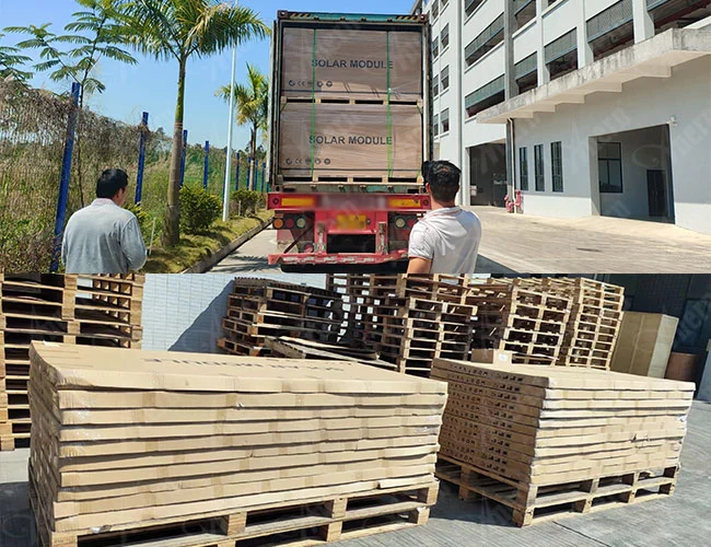 Panel surya Mono setengah sel tipe-n