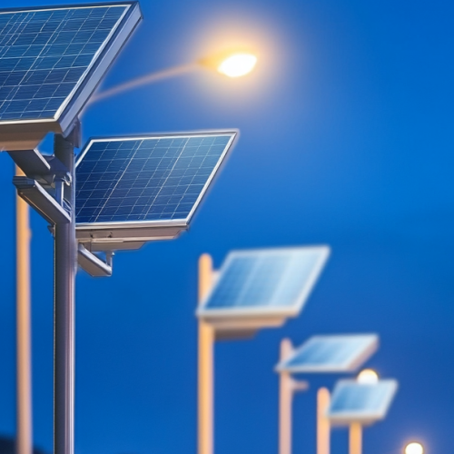 solar energy powered street lights