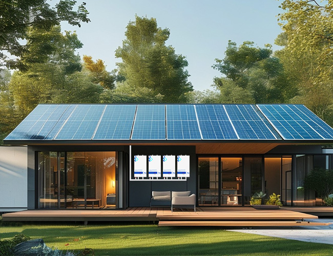 Dudukan dinding baterai surya